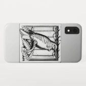 Coques Case-Mate iPhone Art Deco carved stone falcon - silver (Dos (Horizontal))