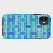 Coques Case-Mate iPhone Art Déco chic industriel - bleu clair (Dos (Horizontal))