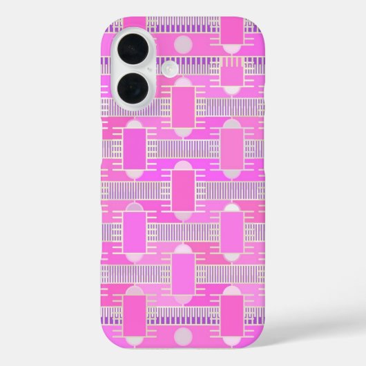 Coques Case-Mate iPhone Art Déco chic industriel - rose, mauve (Verso)