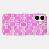 Coques Case-Mate iPhone Art Déco chic industriel - rose, mauve (Verso (horizontal))