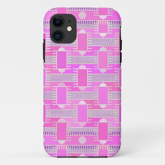 Coques Case-Mate iPhone Art Déco chic industriel - rose, mauve (Dos)