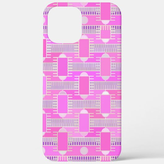 Coques Case-Mate iPhone Art Déco chic industriel - rose, mauve (Verso)