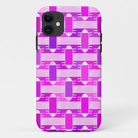Coques Case-Mate iPhone Art Déco chic industriel, violet, orchidée, lavand (Dos)
