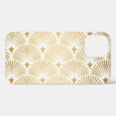 Coques Case-Mate iPhone Art Déco : Elégance Gold-White. (Verso (horizontal))