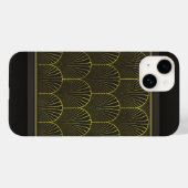 Coques Case-Mate iPhone Art Déco En Or Et Noir (Verso (horizontal))