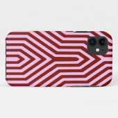 Coques Case-Mate iPhone Art déco géométrique - bordeaux et rose (Dos (Horizontal))
