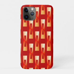 Etui iPhone Case-Mate Art Déco Géométrique métallique - Rouge et Corail