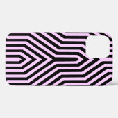 Coques Case-Mate iPhone Art déco géométrique - noir et rose (Verso (horizontal))