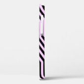 Coques Case-Mate iPhone Art déco géométrique - noir et rose (Verso / Gauche)