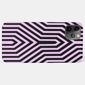 Coques Case-Mate iPhone Art déco géométrique - noir et rose (Dos (Horizontal))