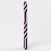 Coques Case-Mate iPhone Art déco géométrique - noir et rose (Dos/Droite)