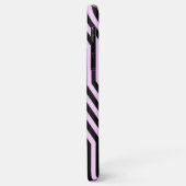 Coques Case-Mate iPhone Art déco géométrique - noir et rose (Dos/Gauche)