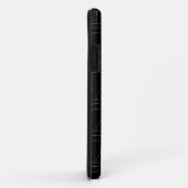 Coques Case-Mate iPhone Art Déco Gold Noir Nom Personnalisé (Dos/Droite)