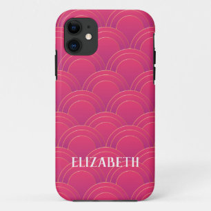 Case-Mate iPhone Case Art Déco Gold Pink Nom personnalisé personnalisé
