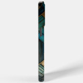 Coques Case-Mate iPhone Art Déco Inspiré Turquoise Gold Turquoise Protecti (Verso / Droite)