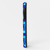 Coques Case-Mate iPhone Art Déco Métallo Géométrique - Bleu Cobalt (Dos/Gauche)