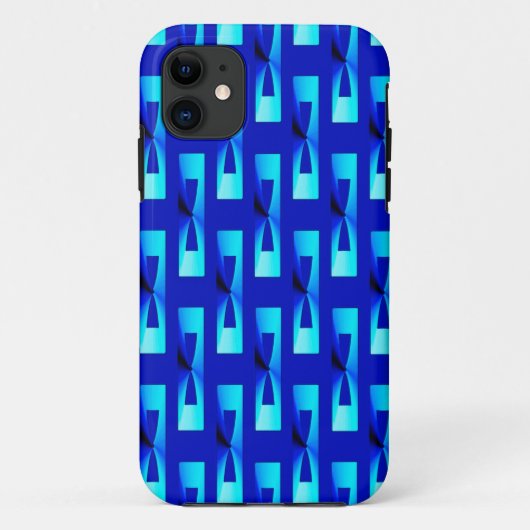 Coques Case-Mate iPhone Art Déco Métallo Géométrique - Bleu Cobalt (Dos)