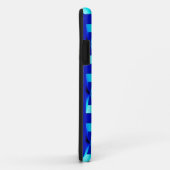 Coques Case-Mate iPhone Art Déco Métallo Géométrique - Bleu Cobalt (Dos/Droite)