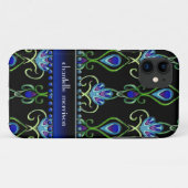 Coques Case-Mate iPhone Art Déco Nouveau Peacock Plume Couleurs Swirl Art (Dos (Horizontal))