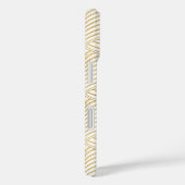 Coques Case-Mate iPhone Art Déco Or & Blanc Monogramme Joli iPhone 16 (Verso / Droite)