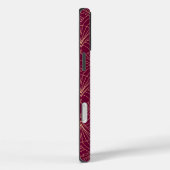 Coques Case-Mate iPhone Art Deco pattern with gold geometric fan motifs  (Verso / Droite)