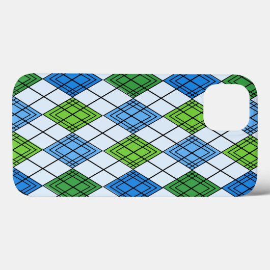 Coques Case-Mate iPhone Art Deco Rain Argyle (Verso (horizontal))