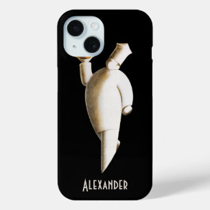 Coque Pour iPhone 15 Art Déco Restaurant Chef, Affaires Vintages