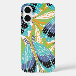 Coques iPhone 16 Art Déco vintage jazz pochoir jardin insectes bugs