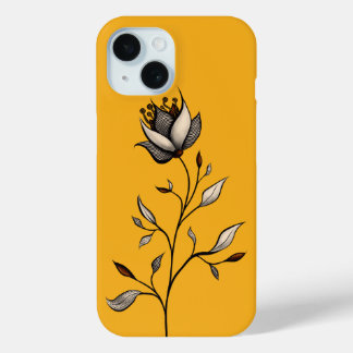Coque Pour iPhone 15 Art Décor Fleur Élégant Art Abstrait