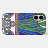 Coques Case-Mate iPhone Art Décoratif Bleu d'Afrique Design Imprimer (Verso (horizontal))