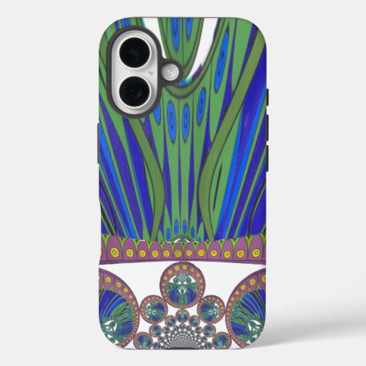 Coques Case-Mate iPhone Art Décoratif Bleu d'Afrique Design Imprimer (Verso)