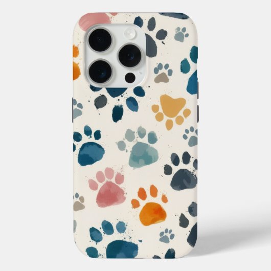 Coques Case-Mate iPhone Art d'empreintes de pattes de chien – Traces fidèl (Verso)