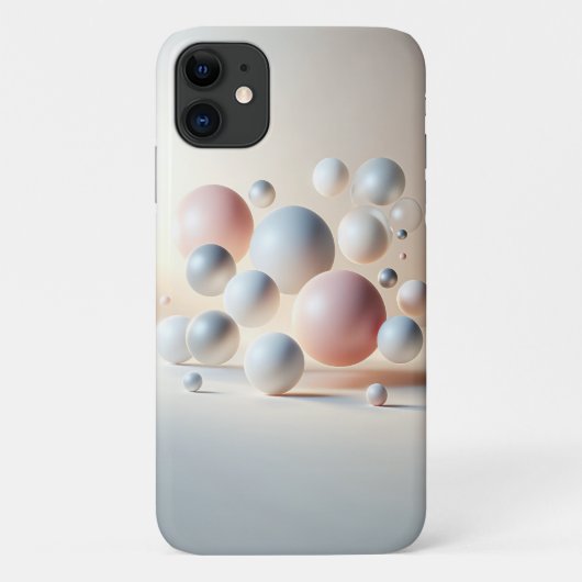 Coques Case-Mate iPhone Art des sphères flottantes 3D modernes - Pastel mi (Dos)