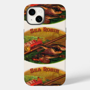 Coques Pour iPhone Art d'étiquette de cigare d'engin de pêche vintage