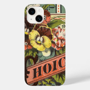 Coques Pour iPhone Art d'étiquette de paquet de graines vintage, grai