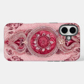 Coques Case-Mate iPhone art d'IA Cranberry Cherry  (Verso (horizontal))