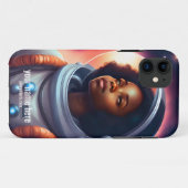 COQUES Case-Mate iPhone ART D'INSPIRATION D'ASTRONAUT DE FILLE NOIRE (Dos (Horizontal))