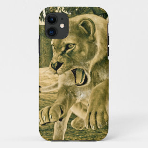Coques Pour iPhone Art dramatique de la lionne safari faune