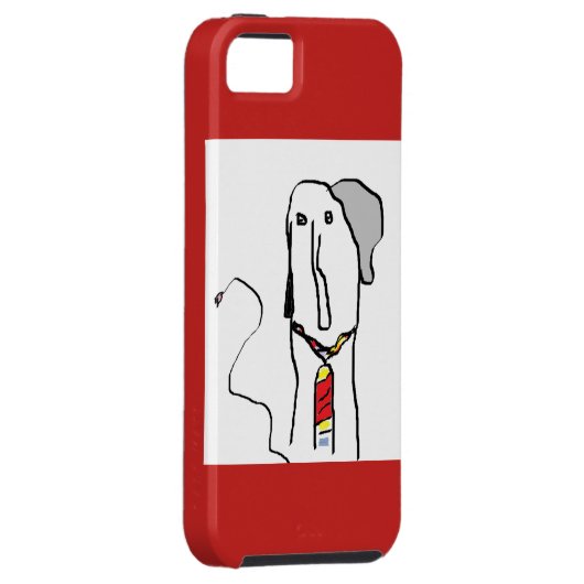 Coques Case-Mate iPhone Art drôle d'animal de dessin d'éléphant (Dos/Droit)