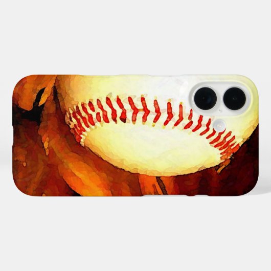 Coques Case-Mate iPhone Art du baseball (Verso (horizontal))