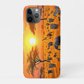 Coques Case-Mate iPhone Art du coucher de soleil sur la savane africaine (Dos)