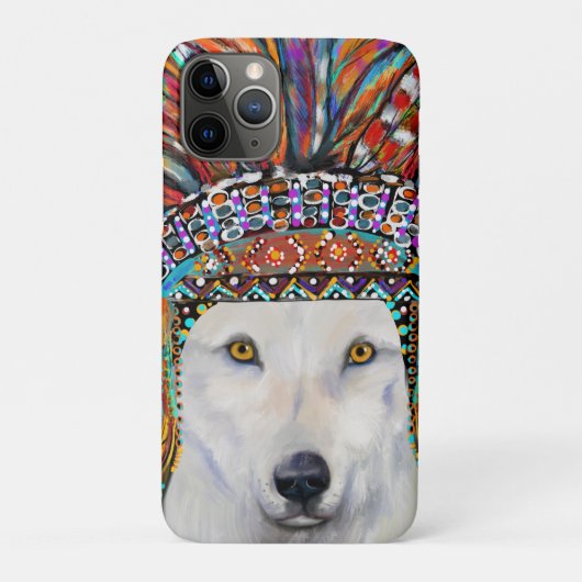 Coques Case-Mate iPhone Art du Loup Blanc (Dos)