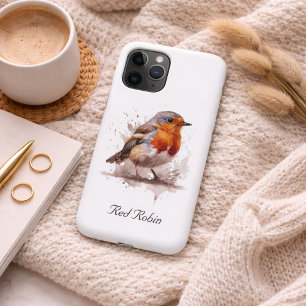 Case-Mate iPhone Case Art du Rouge-Gorge à l'aquarelle Fantaisiste