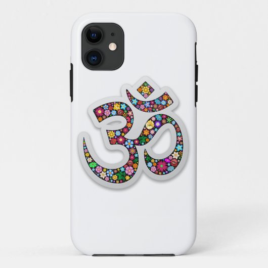 Coques Case-Mate iPhone Art du symbole floral Namaste (Dos)