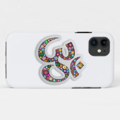 Coques Case-Mate iPhone Art du symbole floral Namaste (Dos (Horizontal))