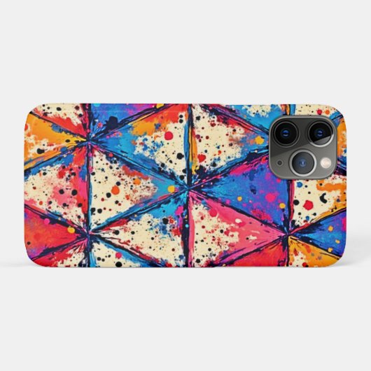 Coques Case-Mate iPhone Art éclatant triangle dynamique (Dos (Horizontal))
