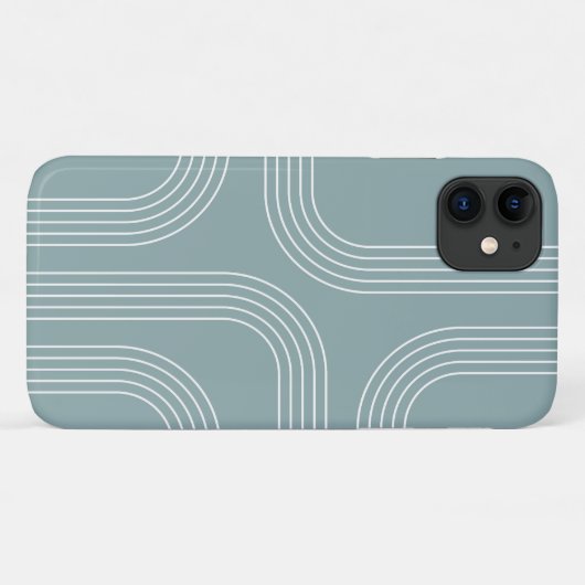 Coques Case-Mate iPhone Art en ligne de style moyen siècle Abstrait (Dos (Horizontal))