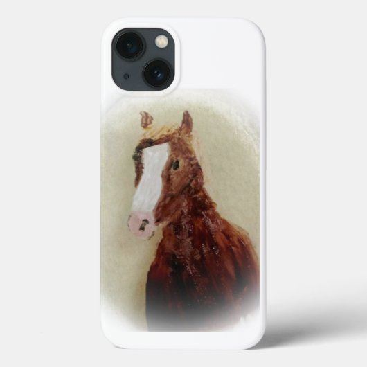 Coques Case-Mate iPhone Art équin de cheval Brown de châtaigne (Verso)