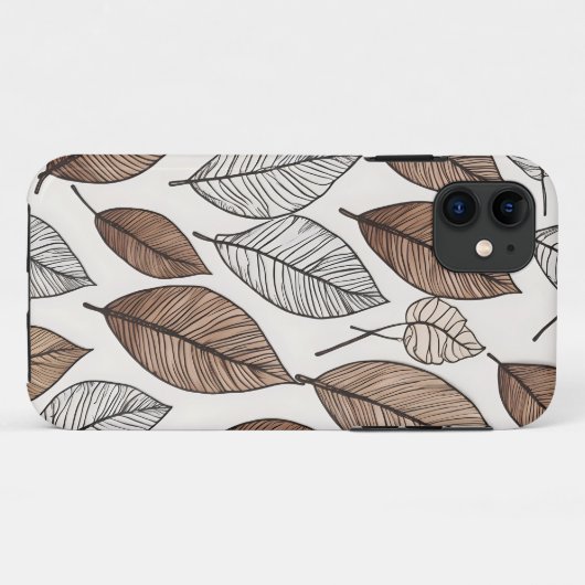 Coques Case-Mate iPhone Art feuille Boho (Dos (Horizontal))