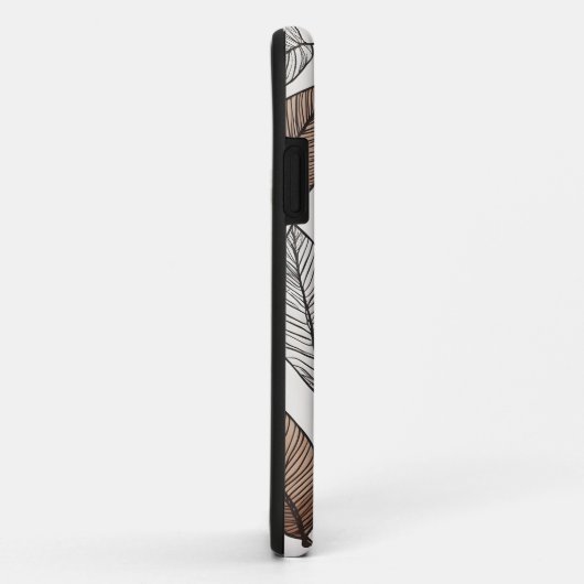 Coques Case-Mate iPhone Art feuille Boho (Dos/Droite)